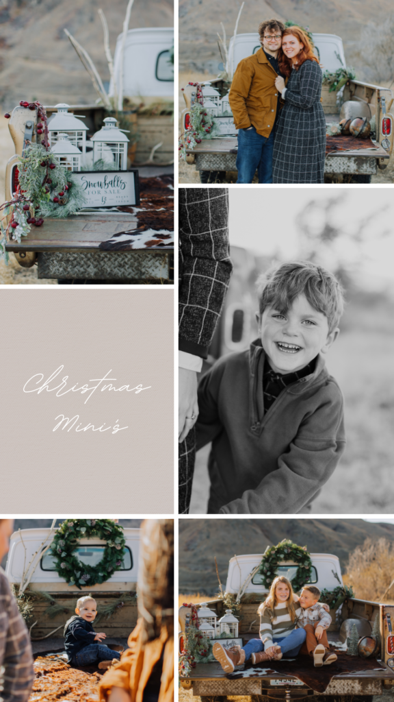 Pictures of families at a Christmas T